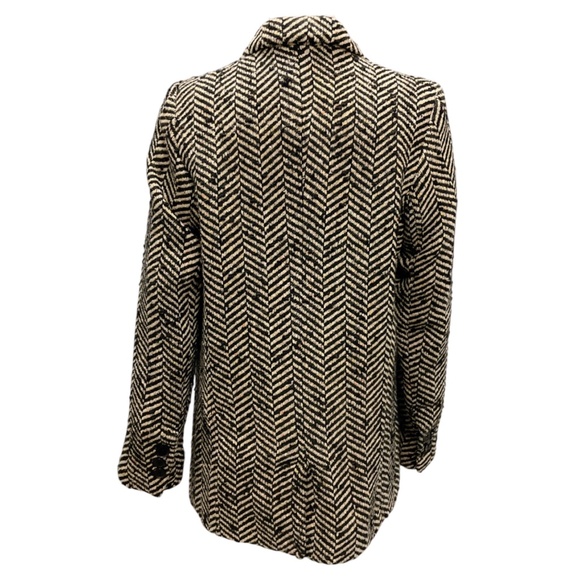 ANINE BING TAN / BLACK DIANA DOUBLE BREASTED HERRINGBONE PATTERN JACKET - Picture 3 of 5